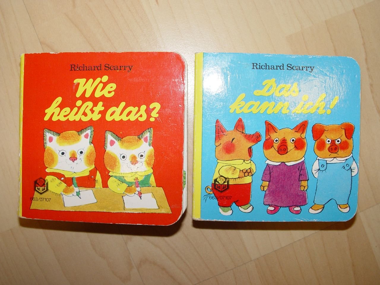 2 von 4 Mini-Büchern von Richard Scarry: Ich kann das. Wie heisst das? Books