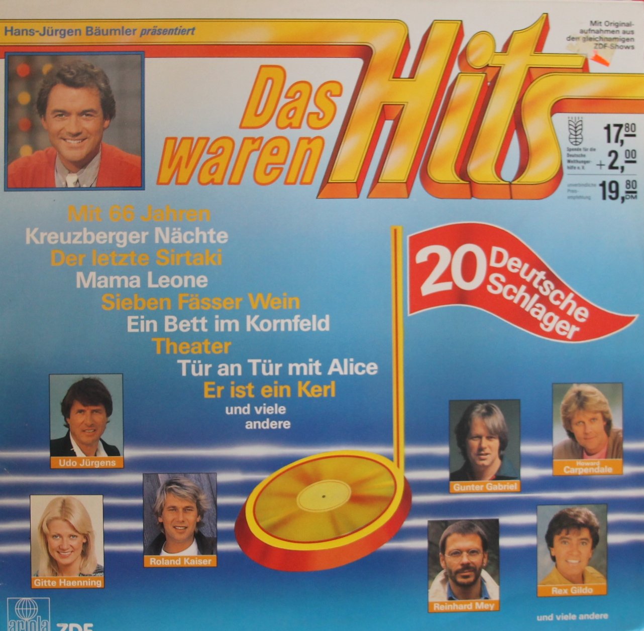 Udo Jürgens, Rex Gildo, Cindy & Bert, Ingrid Peters, Katja Ebstein, Gebrüder Blattschuss, Johanna von Koczian.. / Vinyl record Music
