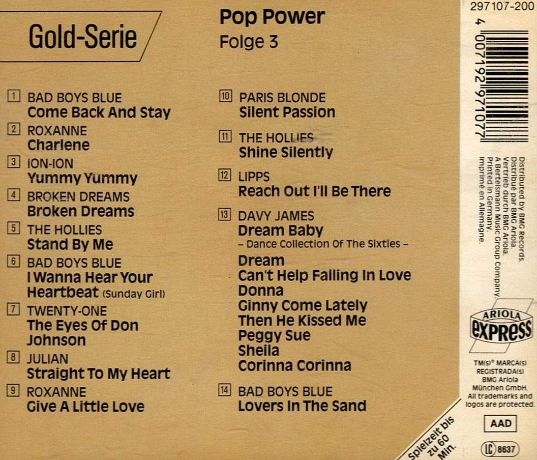 Bad Boys Blue, Roxanne ('Charlene'), Julian ('Straight to my heart'), Lipps.. Music