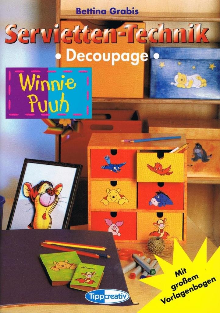 Serviettentechnik: Winnie Puuh Books