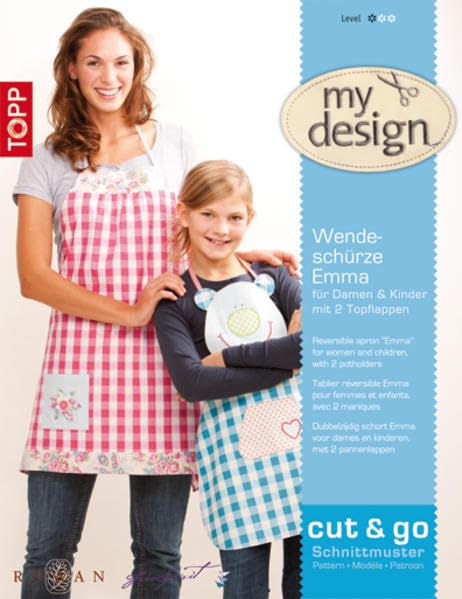 my design Wendeschürze Emma: für Damen und Kinder mit 2 Topflappen (my design: Schnittmuster) Hobbies & Crafts