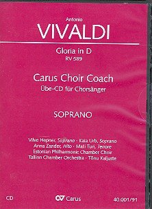 Vivaldi, Antonio: Gloria D-Dur RV589 - Chorstimme Sopran : Playalong-CD Music
