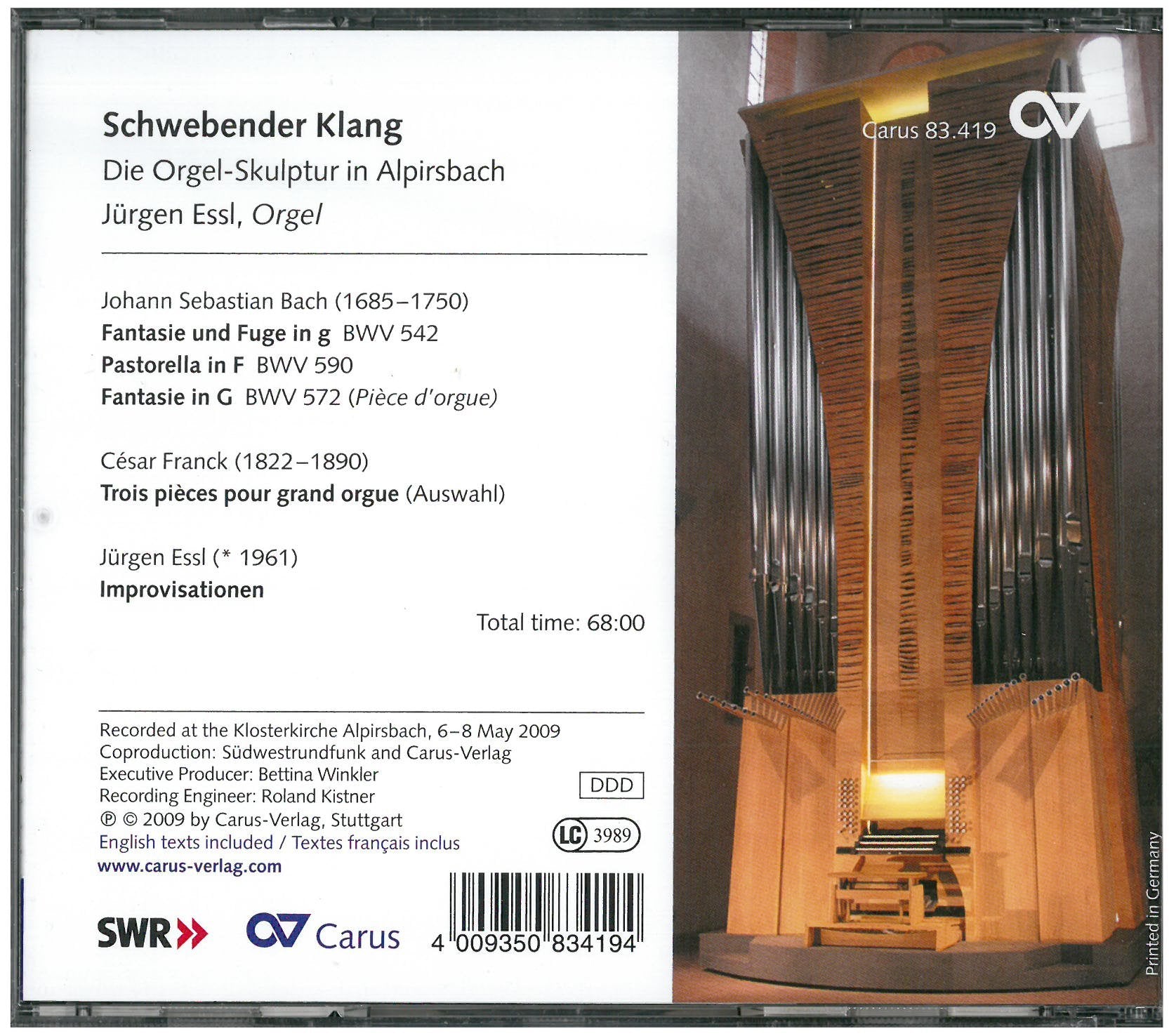 Schwebender Klang-Die Orgelskulptur In Alpirsbach Classical