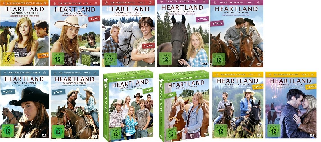 DVD Set Heartland - Paradies für Pferde Staffel/Season 1+2+3+4+5+6 Films