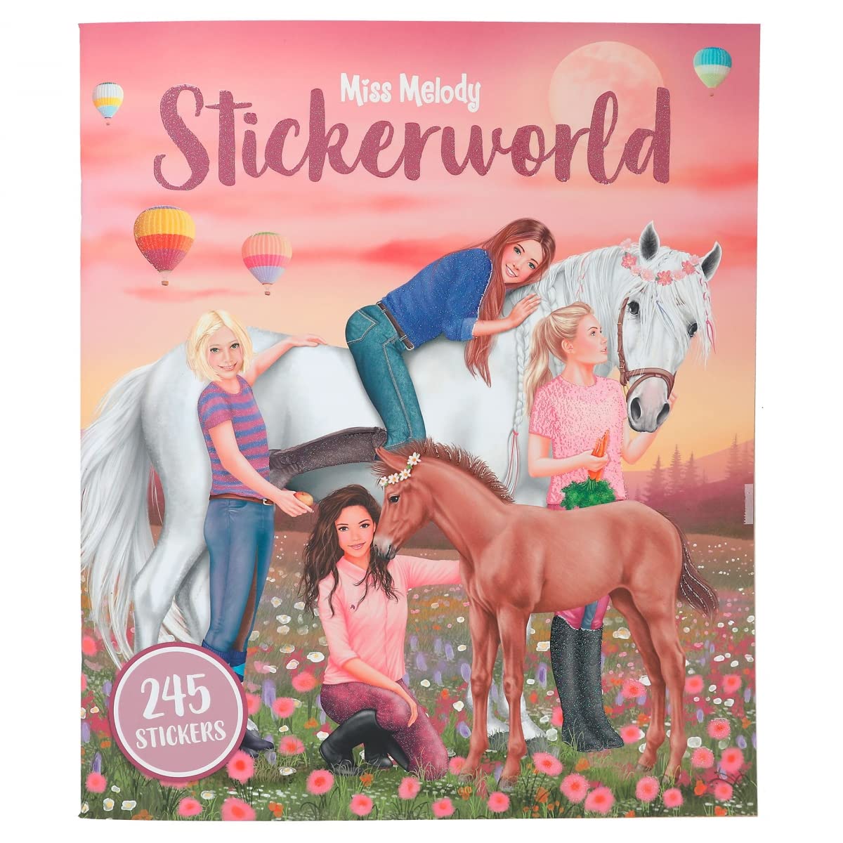 Depesche 12130 Miss Melody Stickerworld - Stickerheft mit 24 Seiten schöner Landschaften zum Selbstgestalten, inklusive 3 Doppelseiten voller Pferde-Aufkleber Books