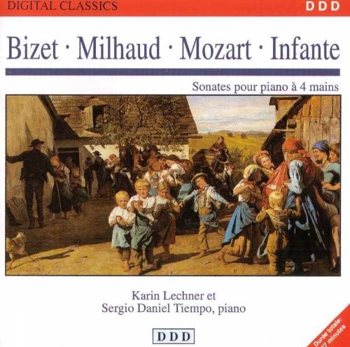 BIZET MILHAUD MOZART INFANTE Klavier zu vier Händen Music