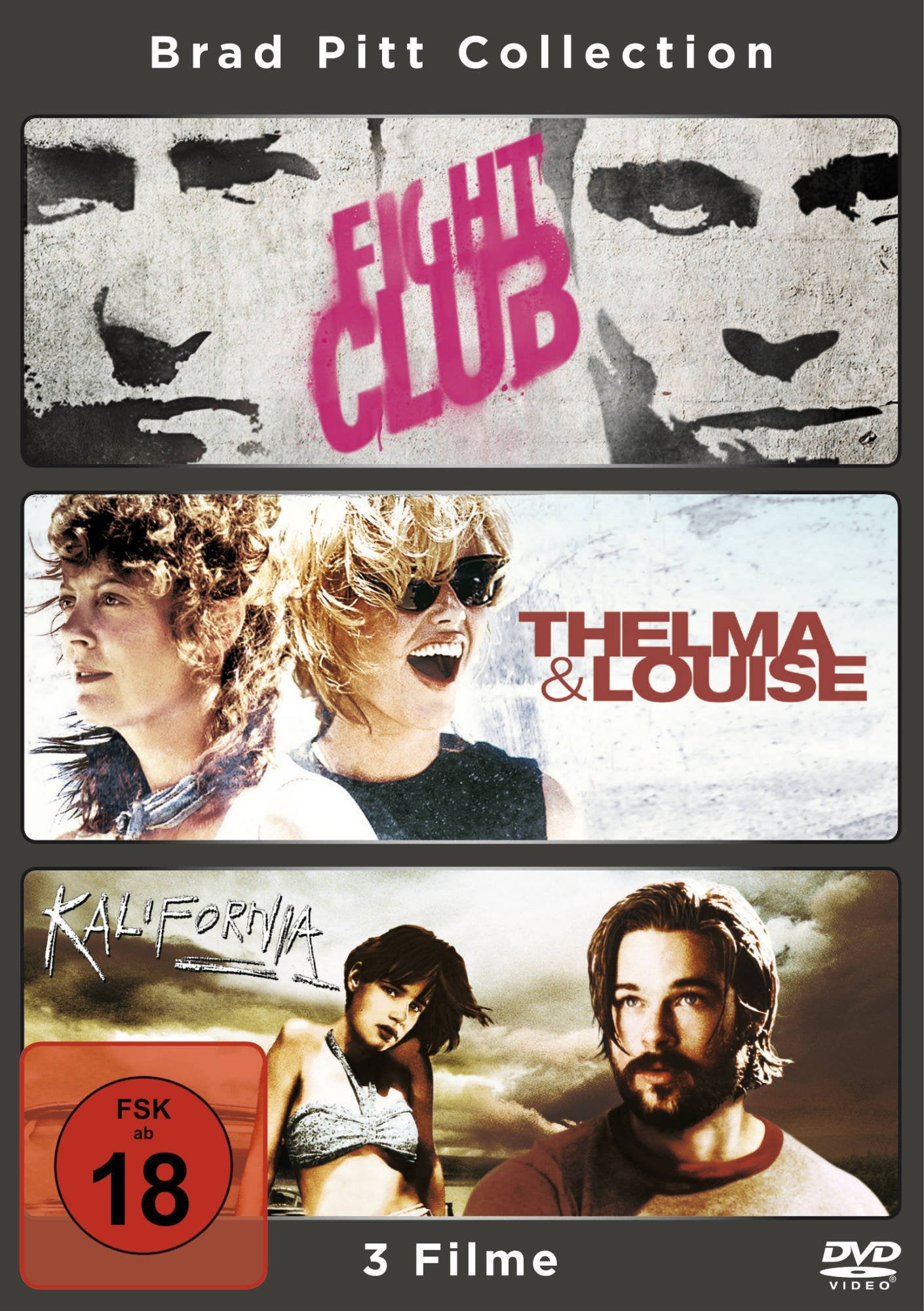 Brad Pitt Collection - Fight Club/Thelma & Louise/Kalifornia Movies