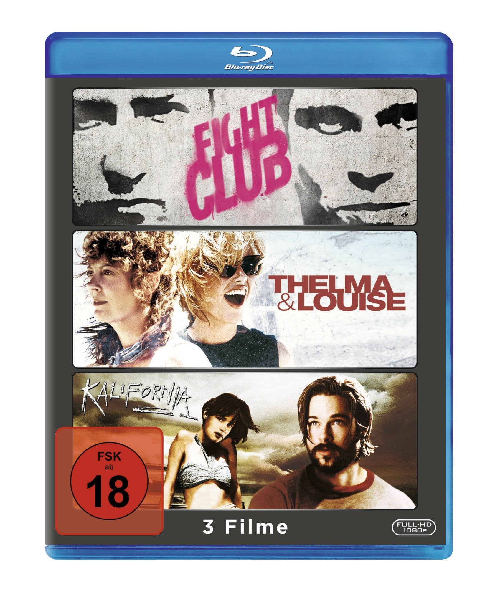 Brad Pitt Collection - Fight Club/Thelma & Louise/Kalifornia Movies