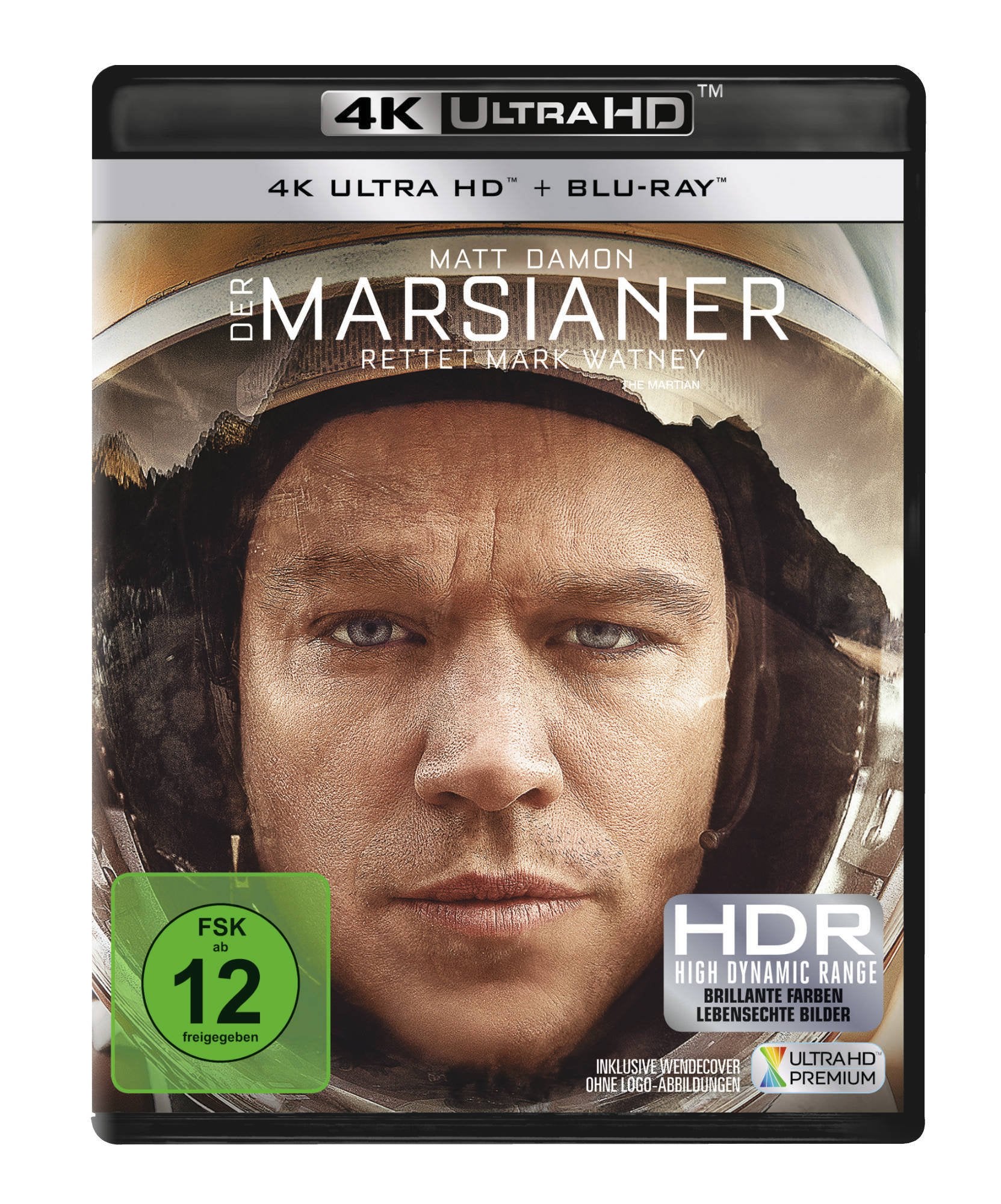 Der Marsianer - Rettet Mark Watney 4K,1 UHD-Blu-ray + 1 Blu-ray + Digital HD UV: Ausgezeichnet mit Dem Golden Globe 2016 für den Besten Film ... dem Besten Hauptdarsteller (Matt Damon).USA Movies