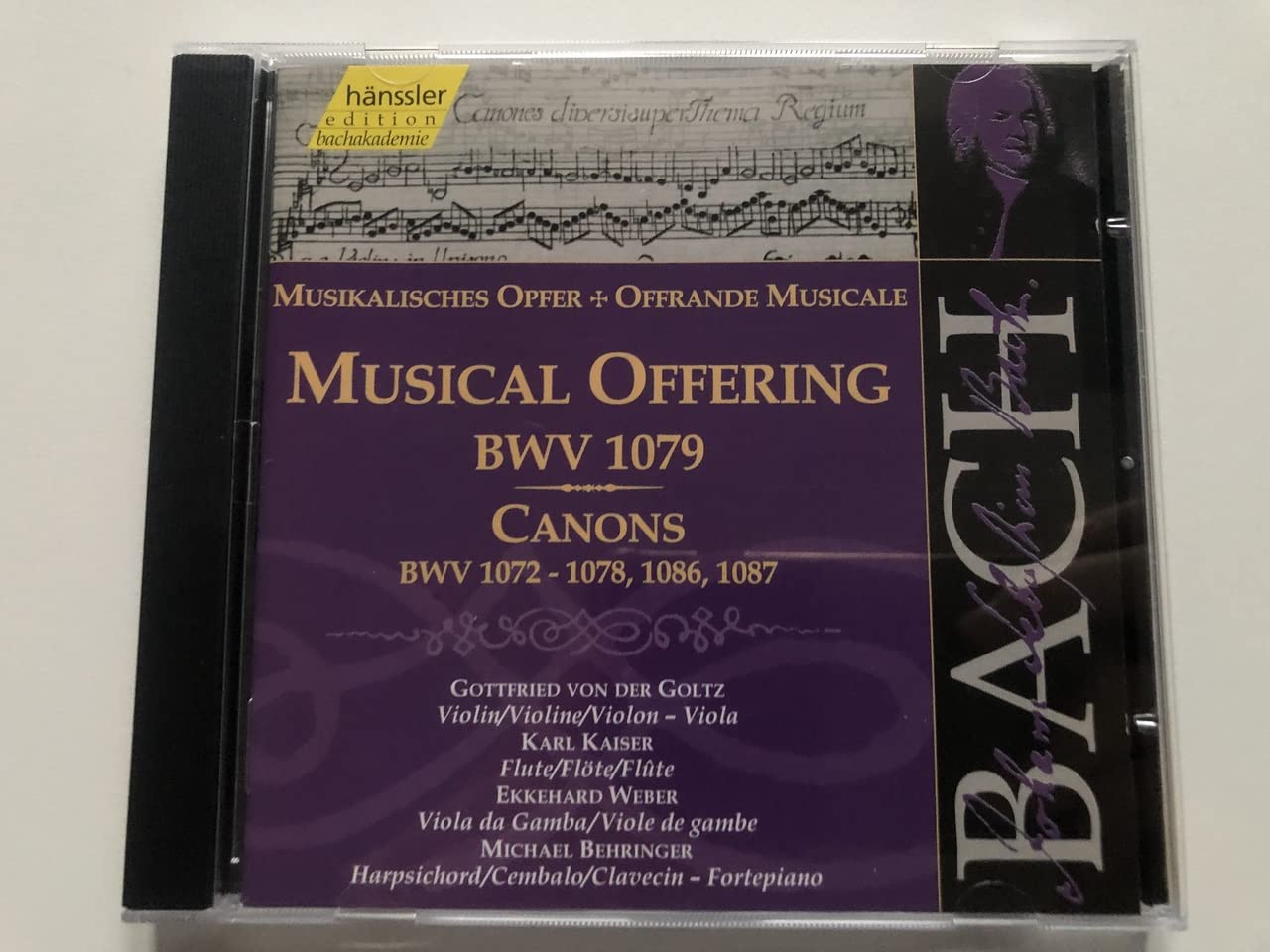 Goltz/Müllejans/Jopp/Helms: Musikalisches Opfer BWV 1079 Classical