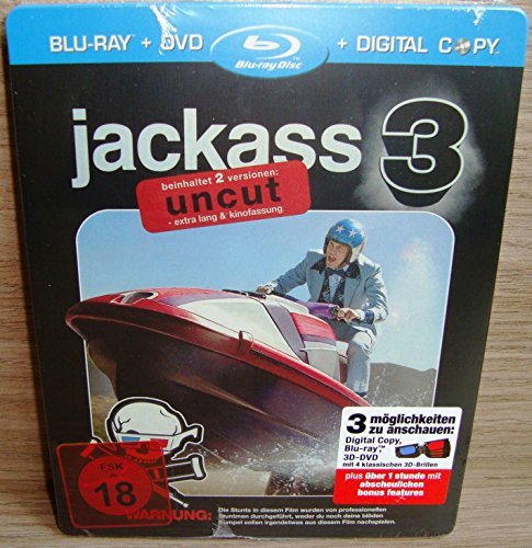 Jackass 3 - 2-Disc Limited Edition Steelbook (Blu-Ray + 3D DVD + Digital Copy) Films