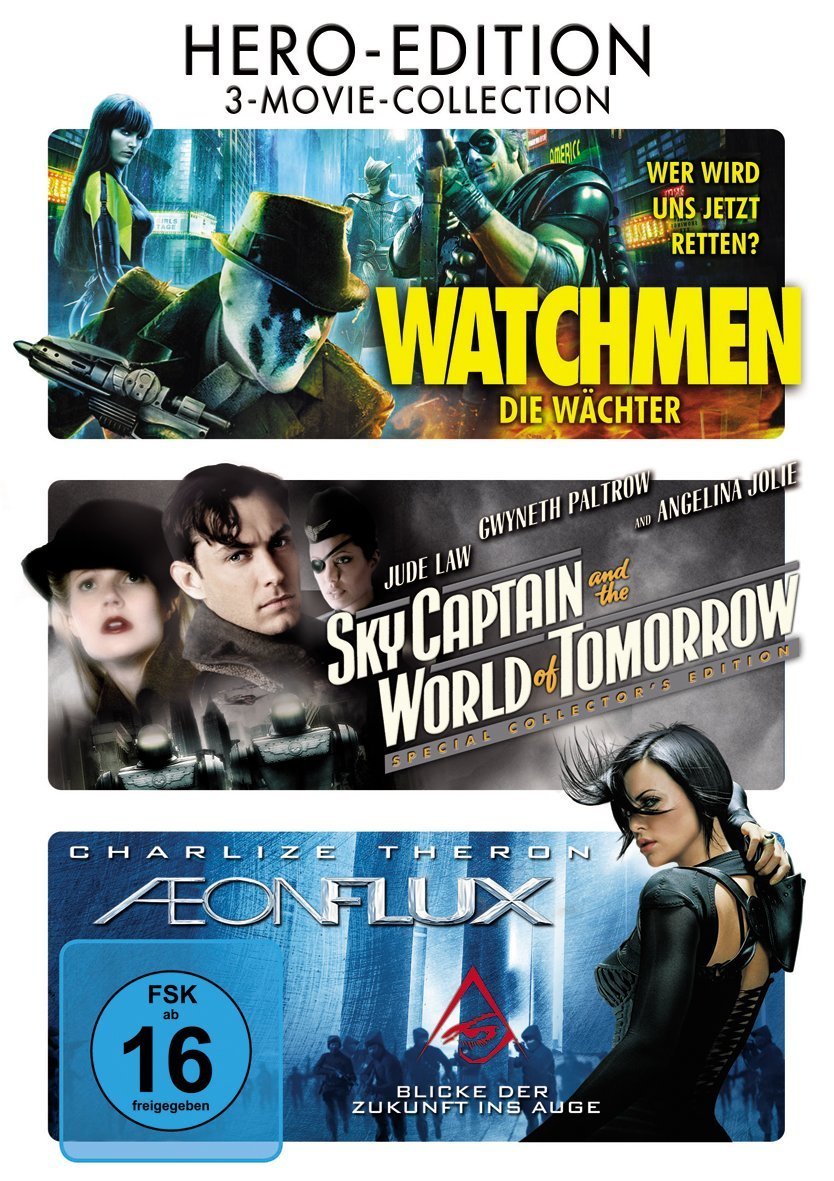 Watchmen - Die Wächter / Sky Captain And The World Of Tomorrow / Aeon Flux - 3DVD Movies