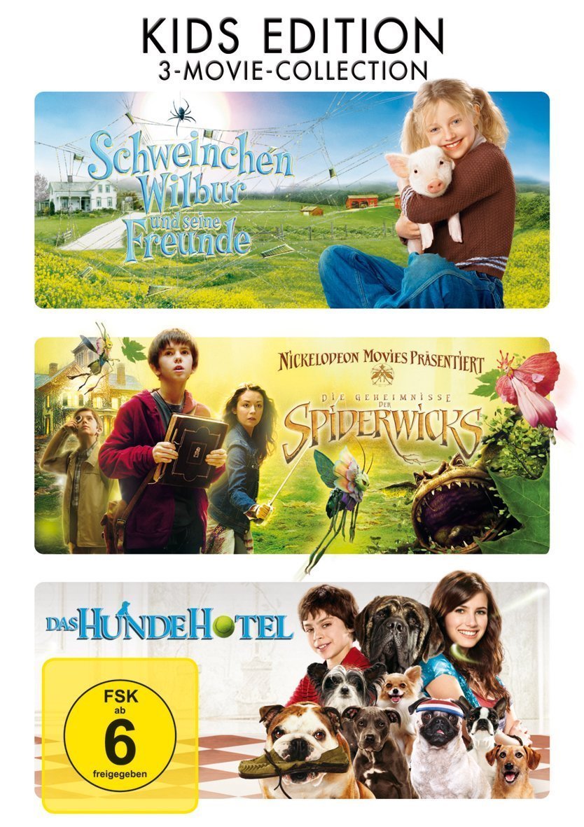 Schweinchen Wilbur und seine Freunde - Die Geheimnisse der Spiderwicks - Das Hundehotel - 3DVD Kinderset Movies