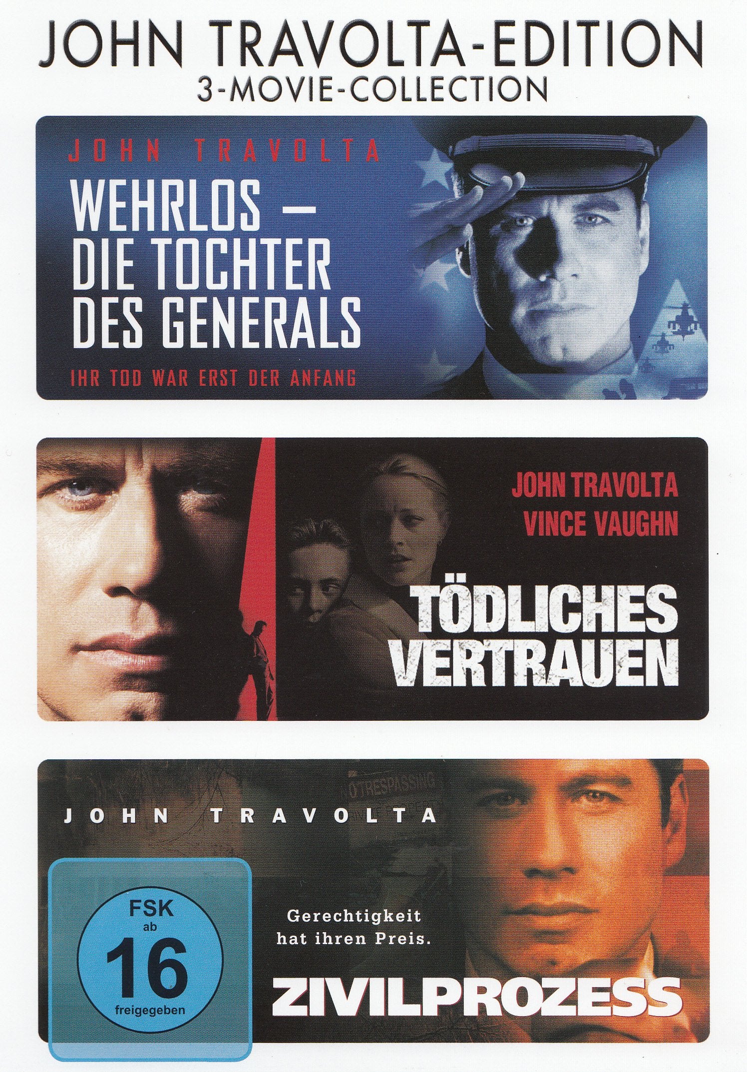 John Travolta : Tödliches Vertrauen - Wehrlos Die Tochter Des Generals - Zivilprozess - 3DVD Movies