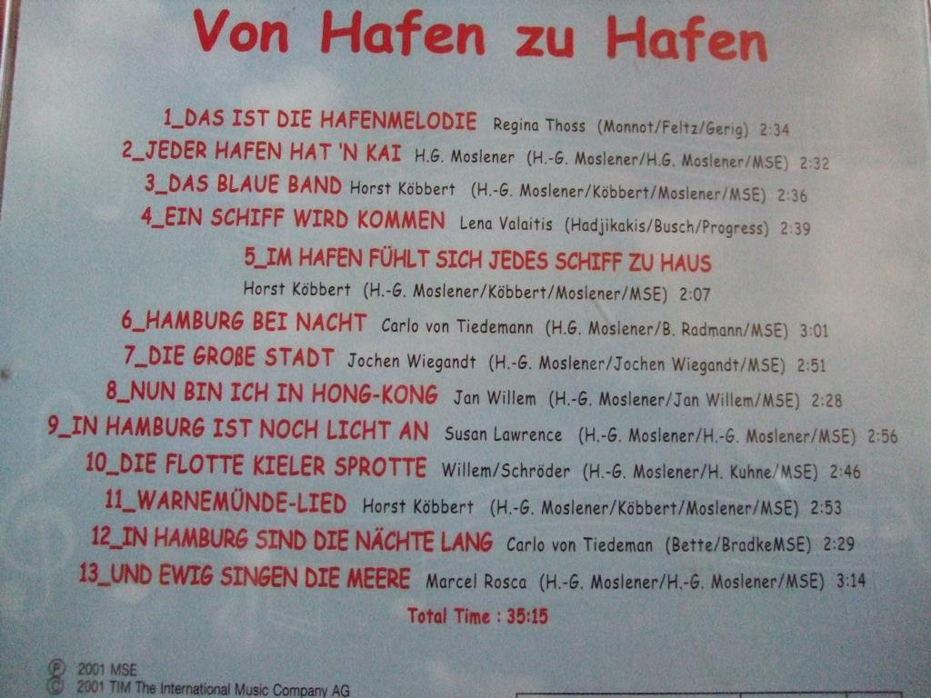 Von Hafen zu Hafen / Und ewig singen die Meere (Lena Valaitis, Carlo von Tiedemann a.m.m.) German Schlager & Volksmusik