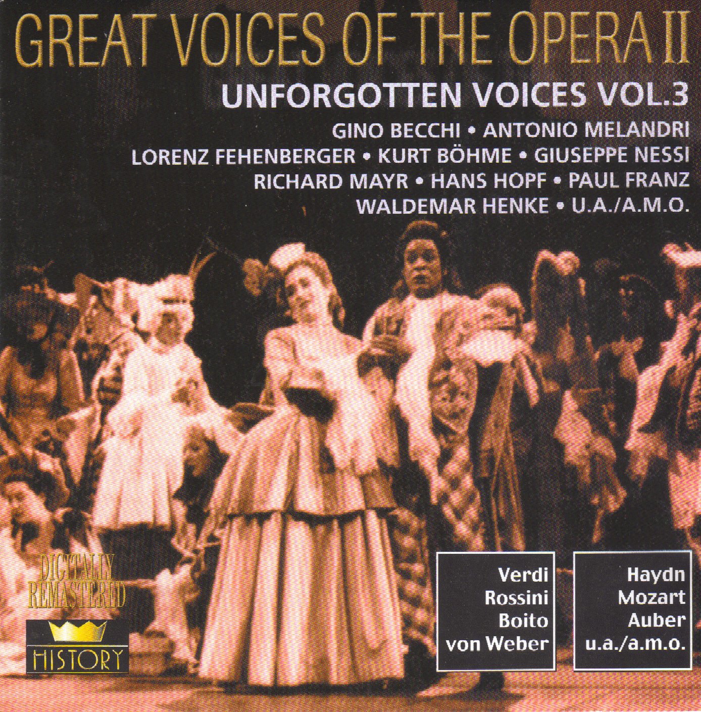 GREAT VOICES OF THE OPERA II: Unforgotten Voices Vol. 3 Books
