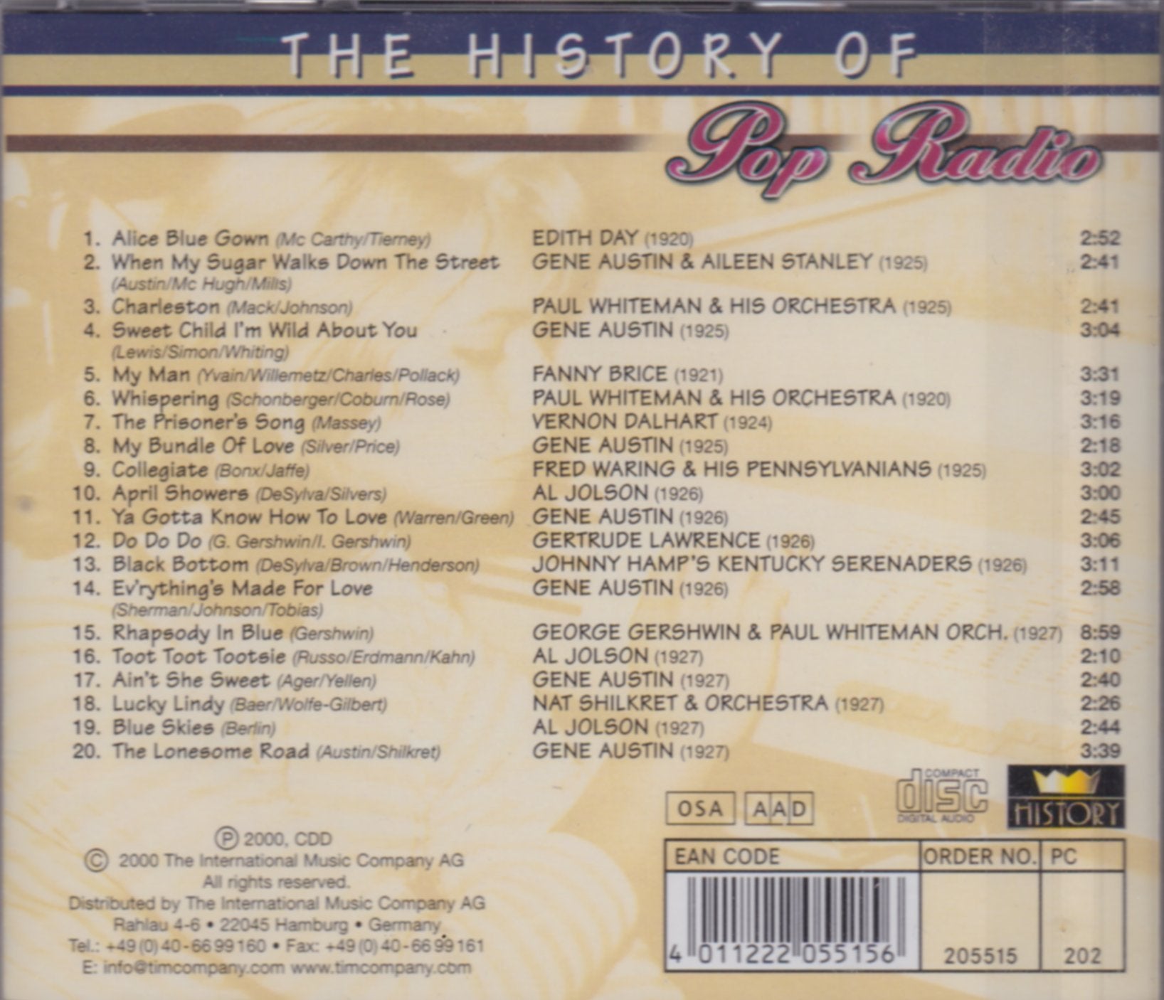 The History of Pop Radio Vol. 1 Pop