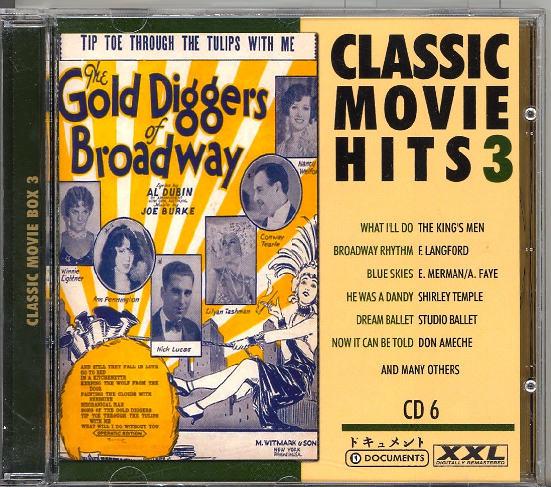 CLASSIC MOVIE HITS 3 "Gold Diggers of Broadway" Music