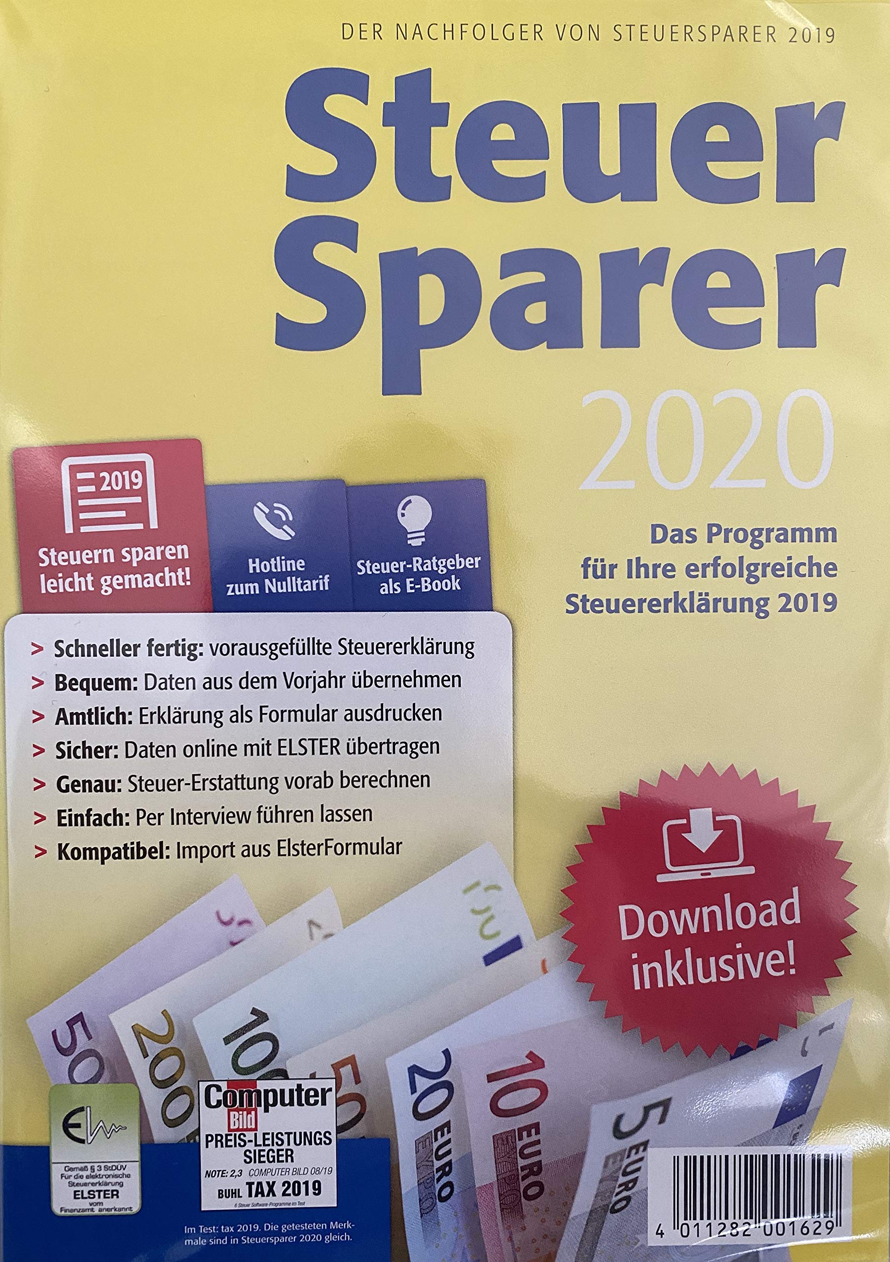 Product Image: Steuer-Sparer 2020 - Steuererklärung 2019 am PC