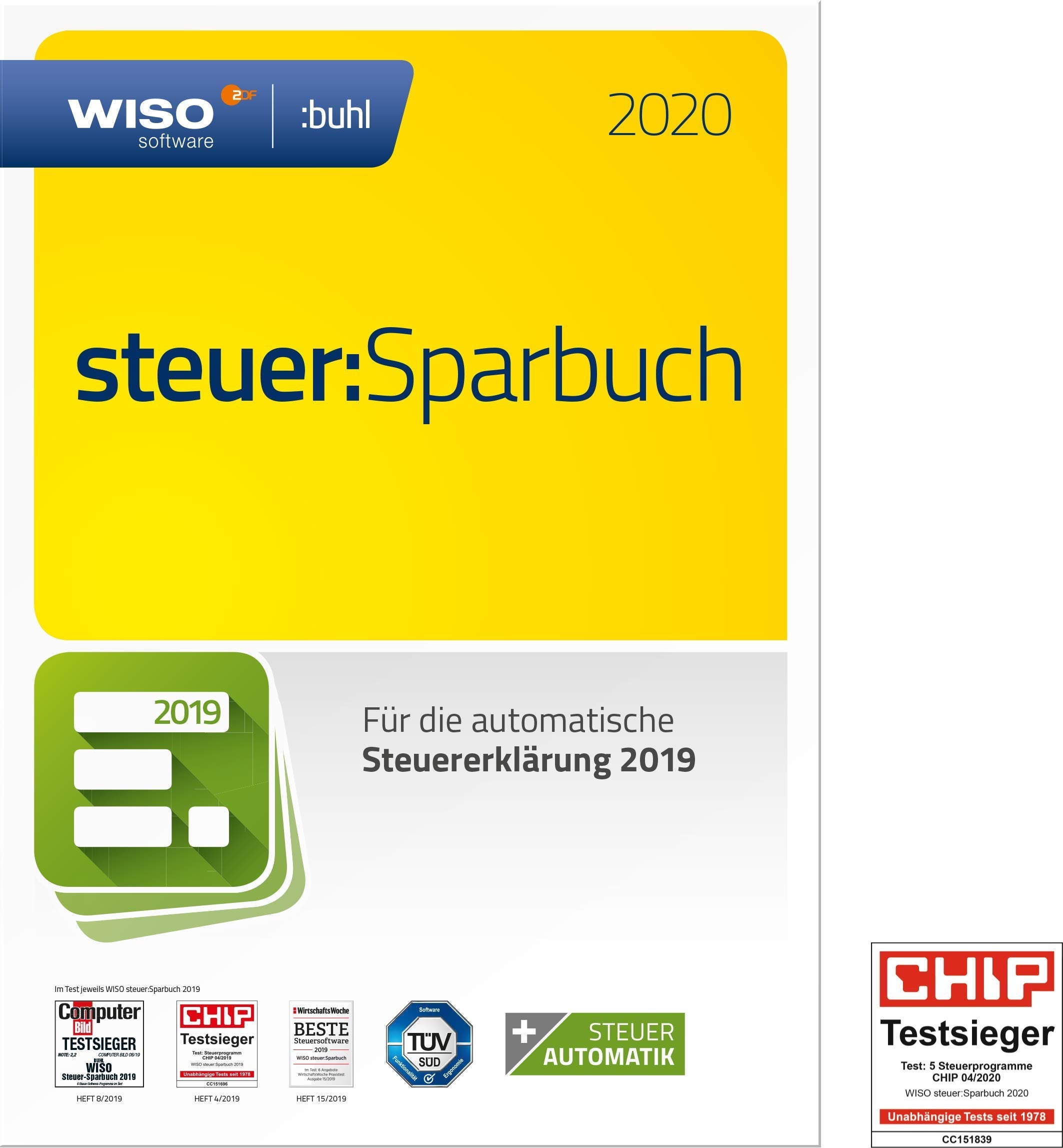 WISO steuer:Sparbuch 2020 (für Steuerjahr 2019 | Frustfreie Verpackung) Taxes & Bookkeeping