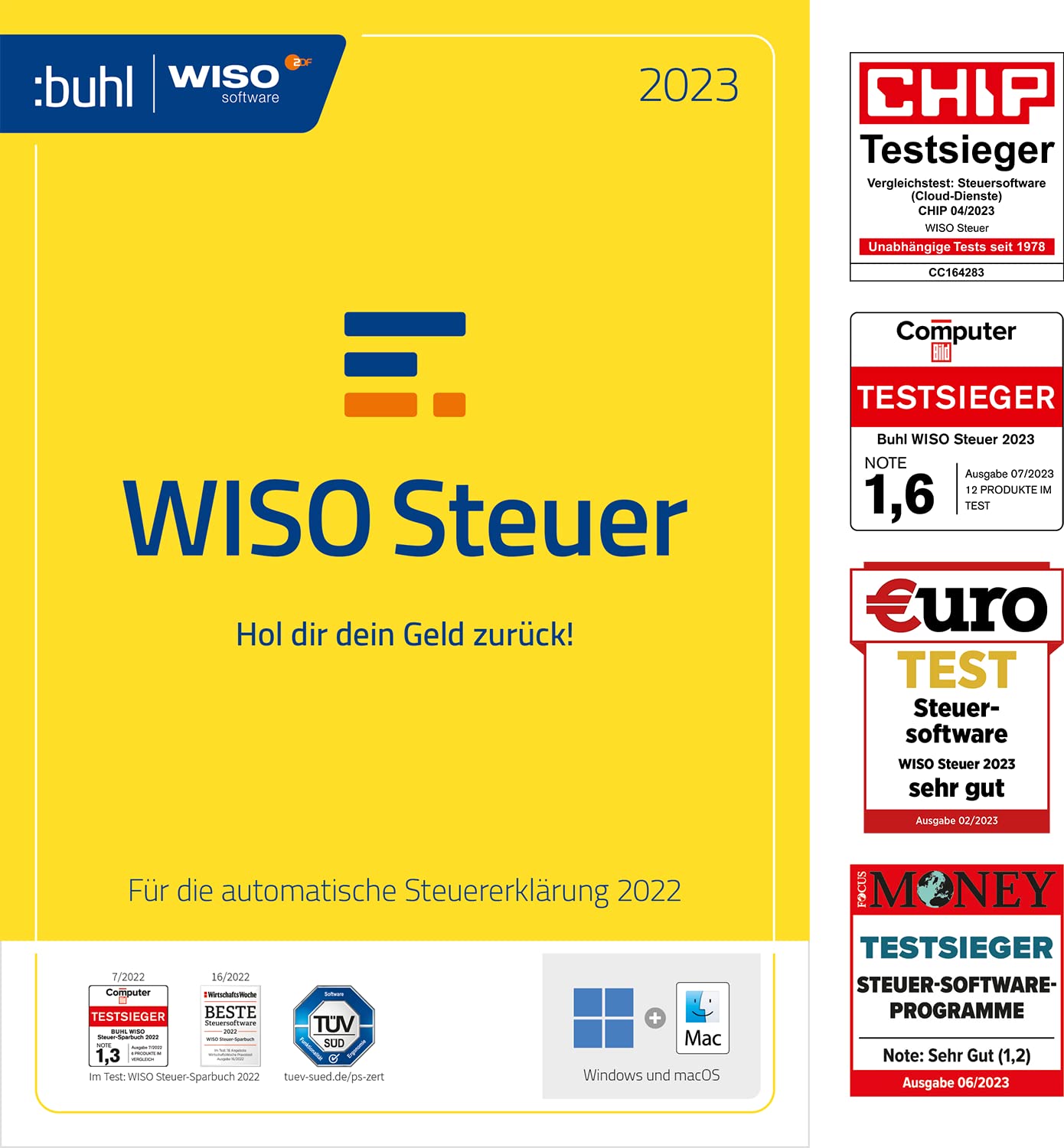 WISO Steuer 2023 (für Steuerjahr 2022) | Postzustellung Taxes & Bookkeeping