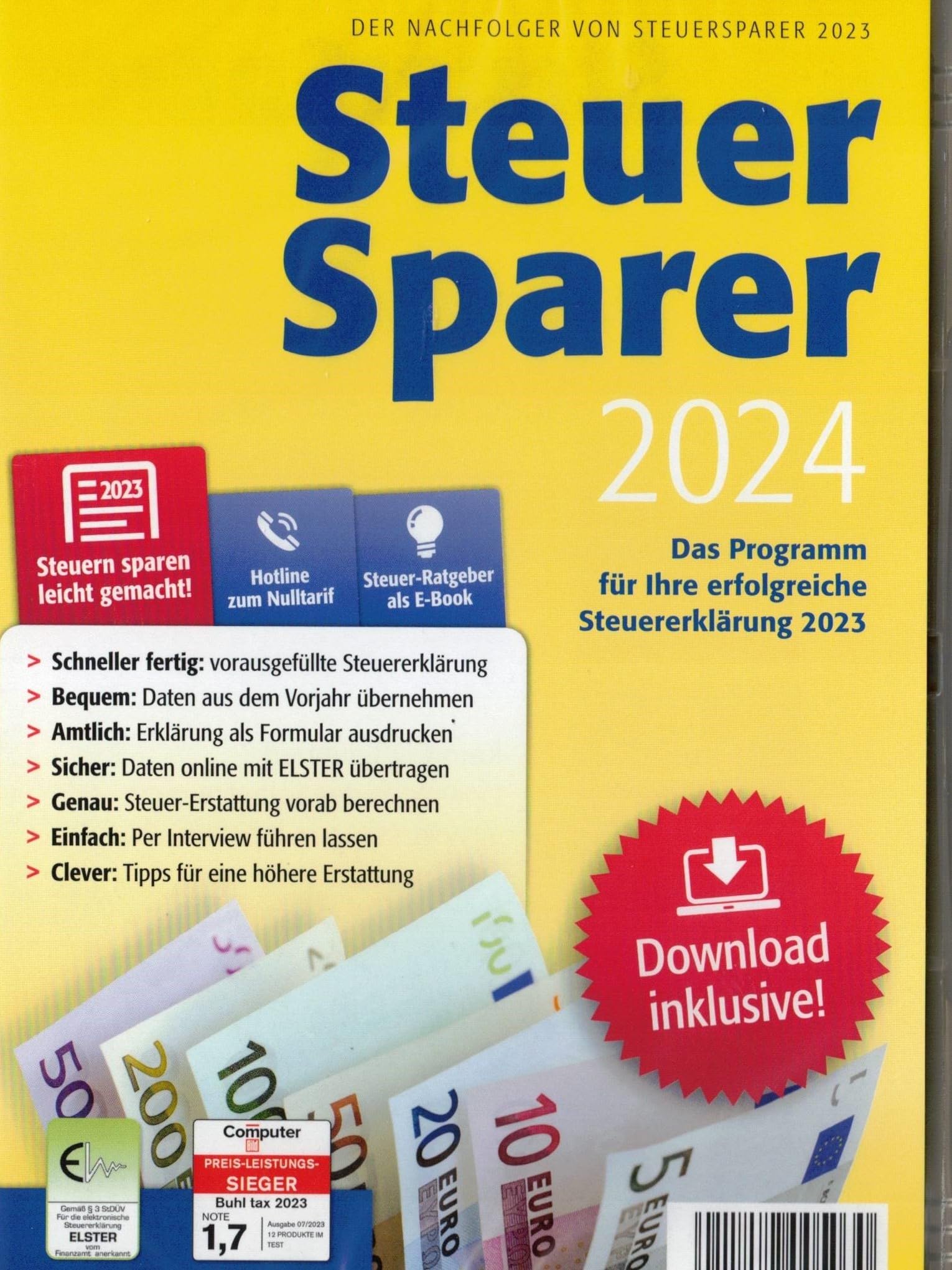 Steuersparer 2024 von Lidl Steuer-Sparer Neu und OVP Steuererklärung 2023 Other software