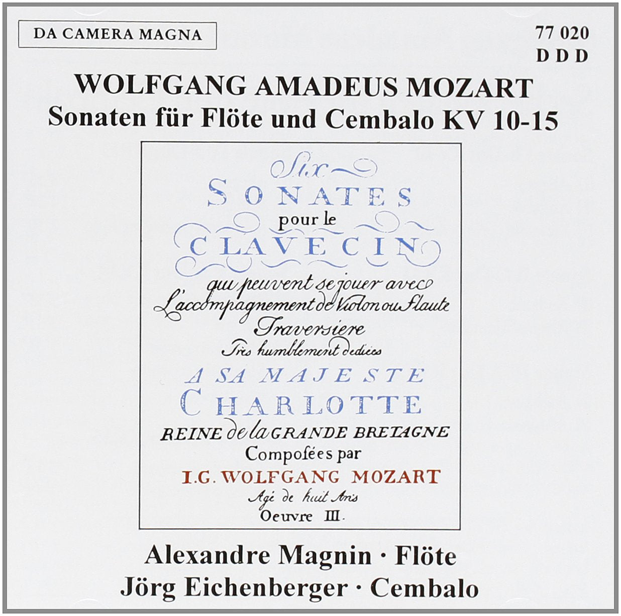 6 Sonaten F.Flöte & Cembalo,KV 10-15 cd
