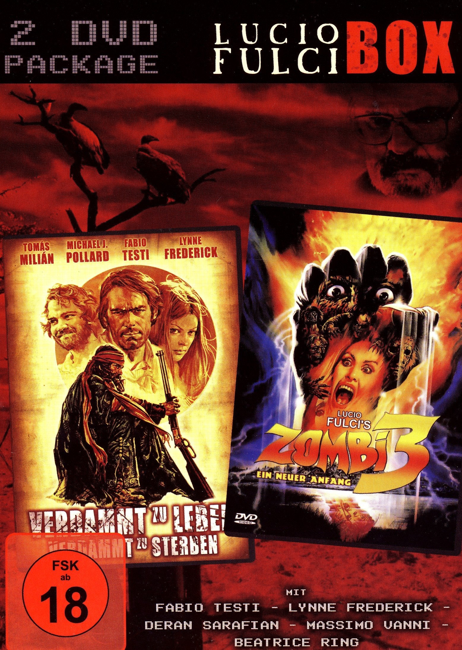 LUCIO FULCI BOX (2 DVDs) Verdammt zu Leben - Verdammt zu Sterben & Zombi 3 Movies