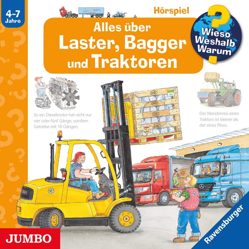 Alles über Laster, Bagger und Traktoren,Audio-CD Children & Young People