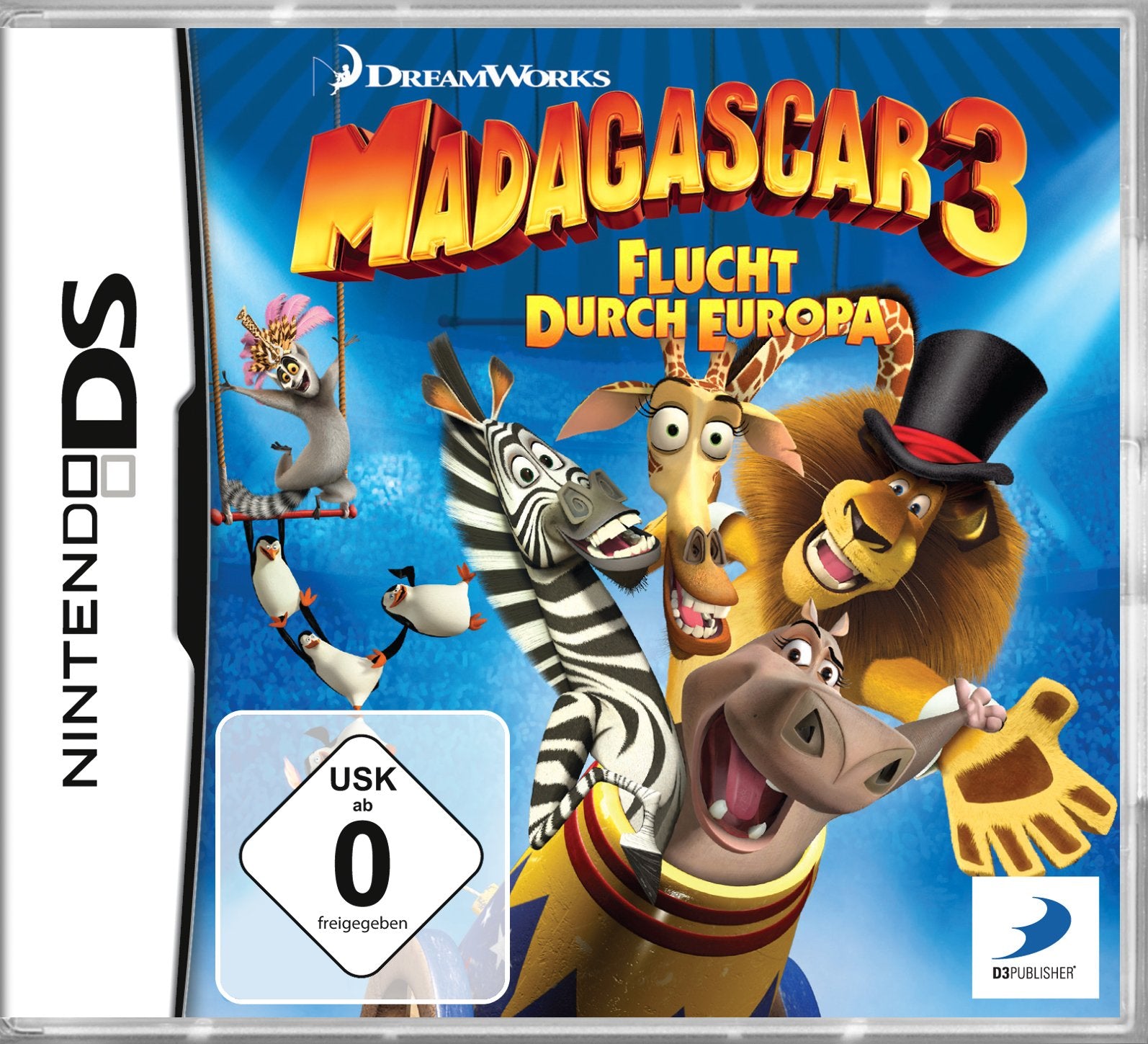 Madagascar 3 - Flucht durch Europa Nintendo DS