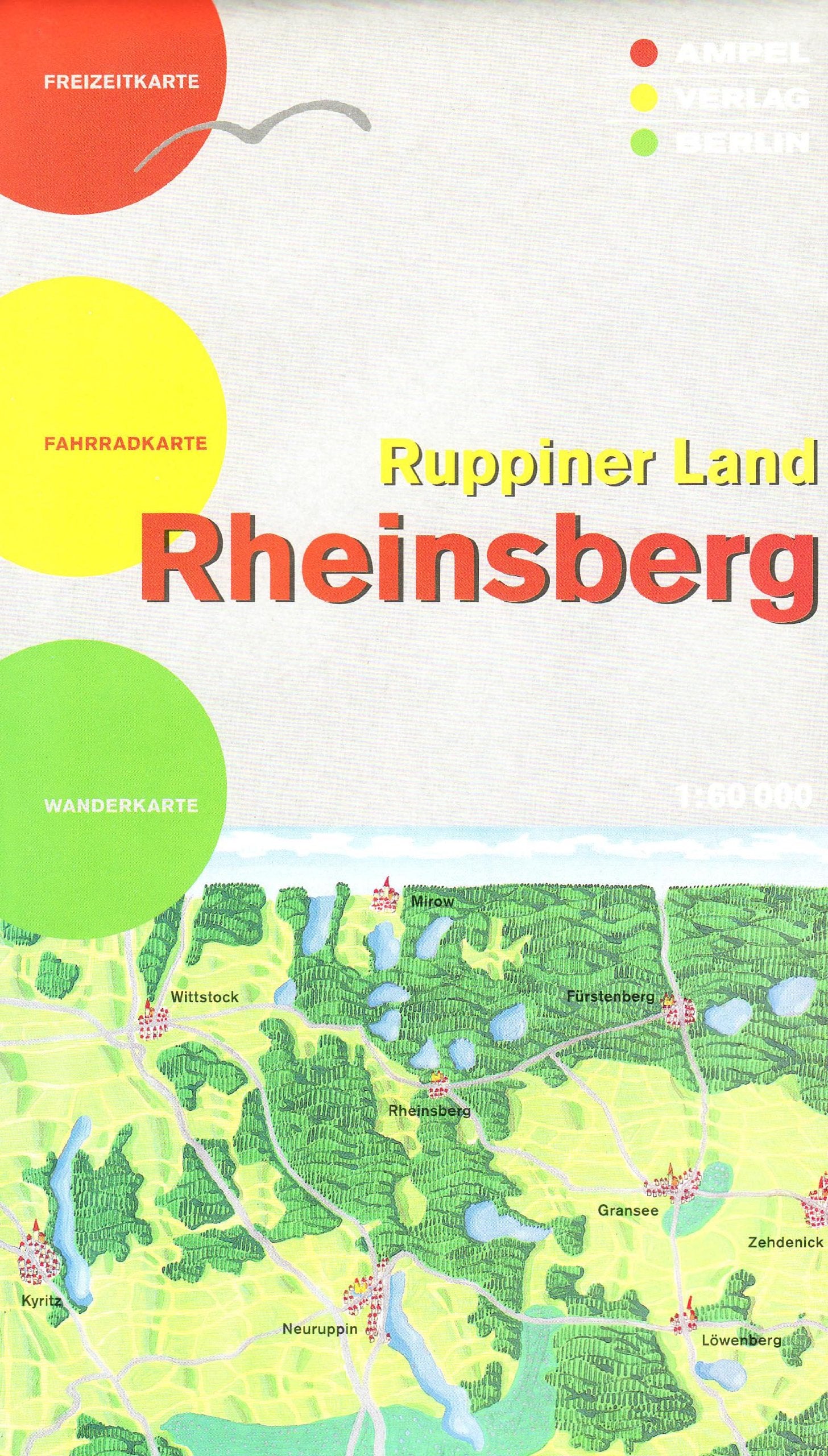 Ruppiner Land, Rheinsberg 1 : 60 000: Freizeitkarte, Fahrradkarte. Wanderkarte Maps & Plans