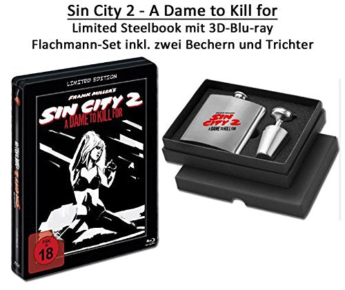 BR BOX Sin City 2 - A Dame to Kill for 3D - Limited Edition Steelbook (inkl. Flachmann) Films
