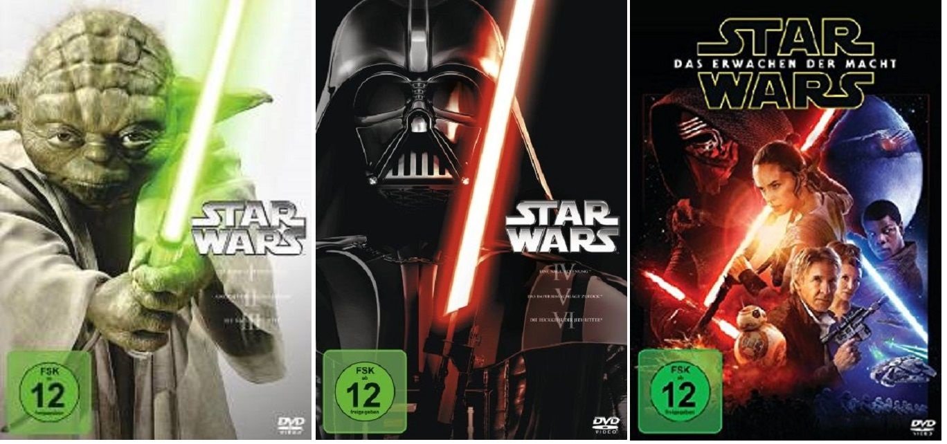 Star Wars Saga I-VI+VII (Teil 1+2+3+4+5+6+7) * DVD Set (inkl. Das Erwachen der Macht) Movies