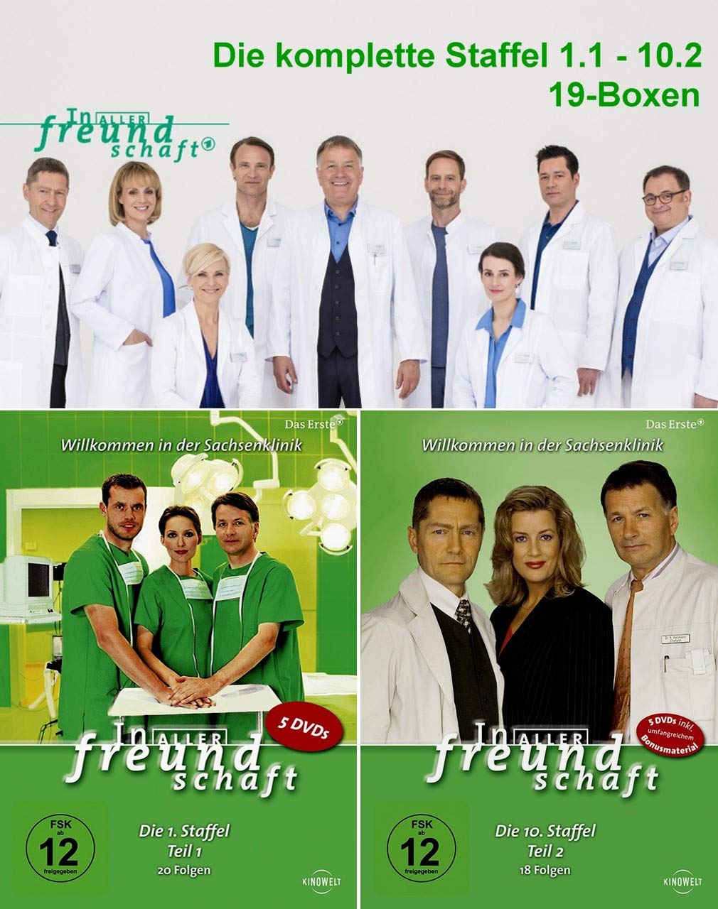 In aller Freundschaft - Staffel 1+2+3+4+5+6+7+8+9+10 * DVD Set Box sets