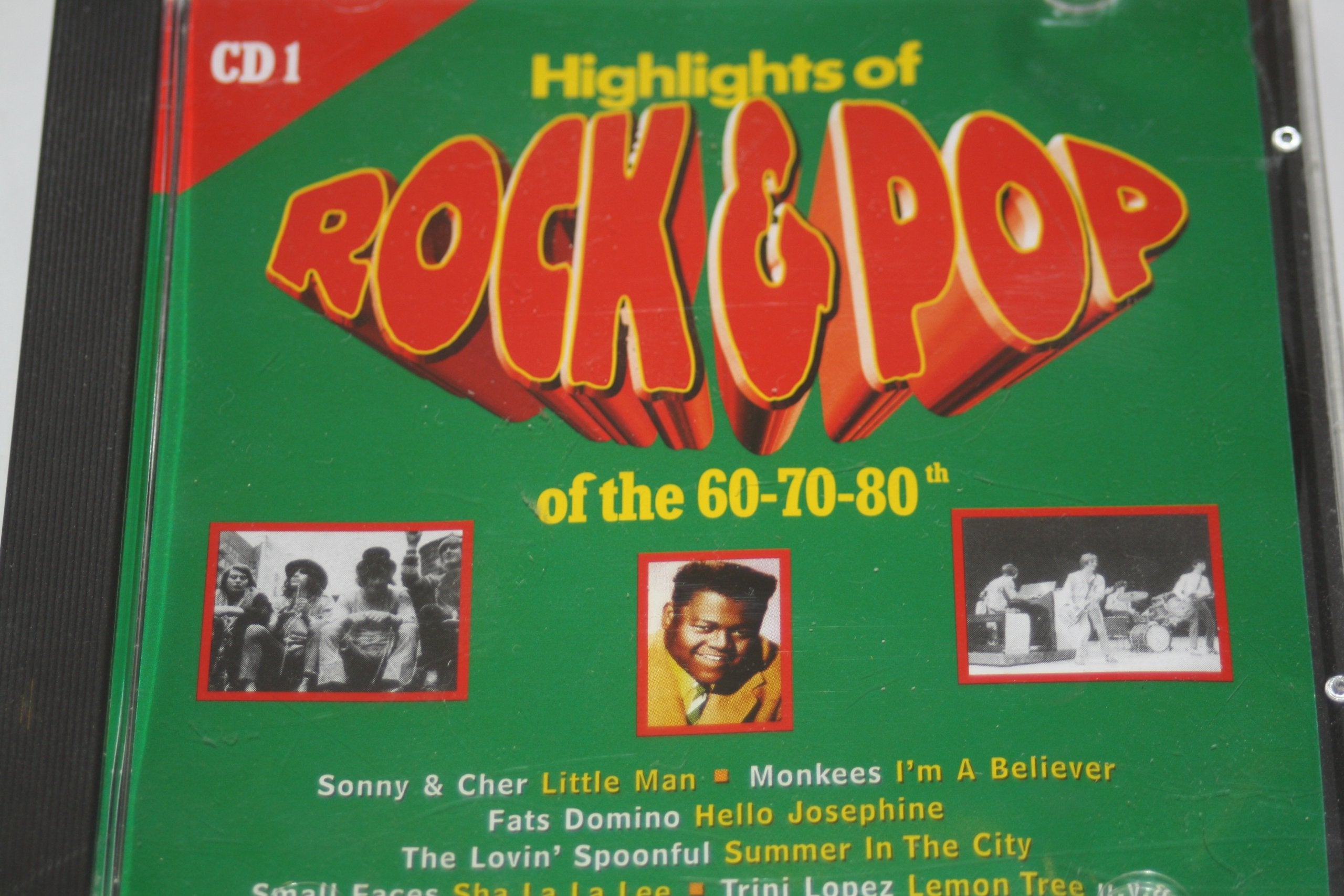 Highlights of Rock & Pop of the 60-70-80 - Monkees, Guy Mitchell, Sonny & Cher, Floyd Cramer, The Loovin' Spoonful, The archies, Fats Domino, Swinging Blue Jeans, Shadows, Steppenwolf, Small Faces, Vic Dana, Trini Lopez, Spencer Davies-Group Music