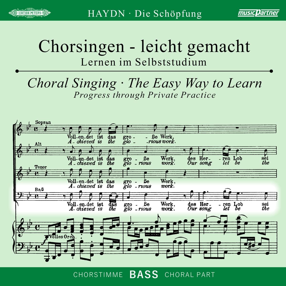Die Schöpfung Hob.XXI:2, Chorstimme Bass, 1 Audio-CD Music