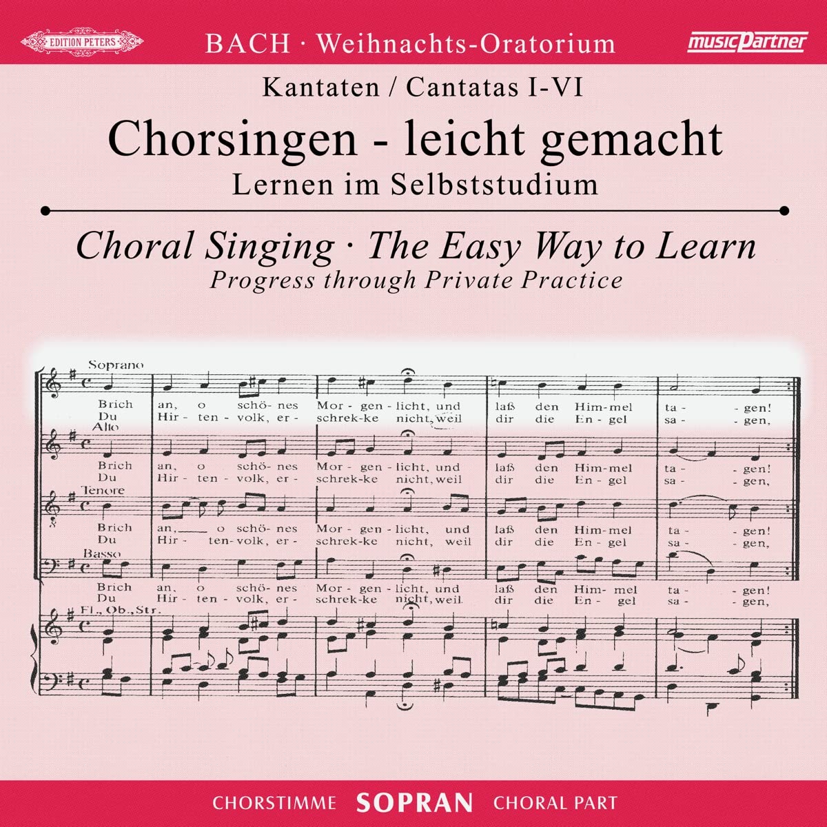 Weihnachtsoratorium, BWV 248, Chorstimme Sopran, 2 Audio-CDs Music