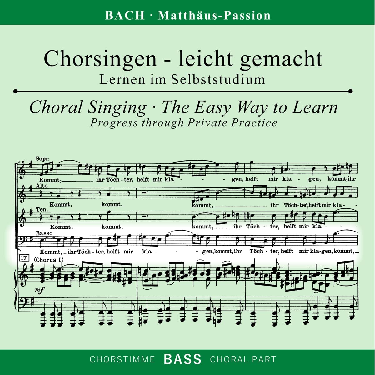 Bach, Matthäus-Passion, Chorstimme Bass Music