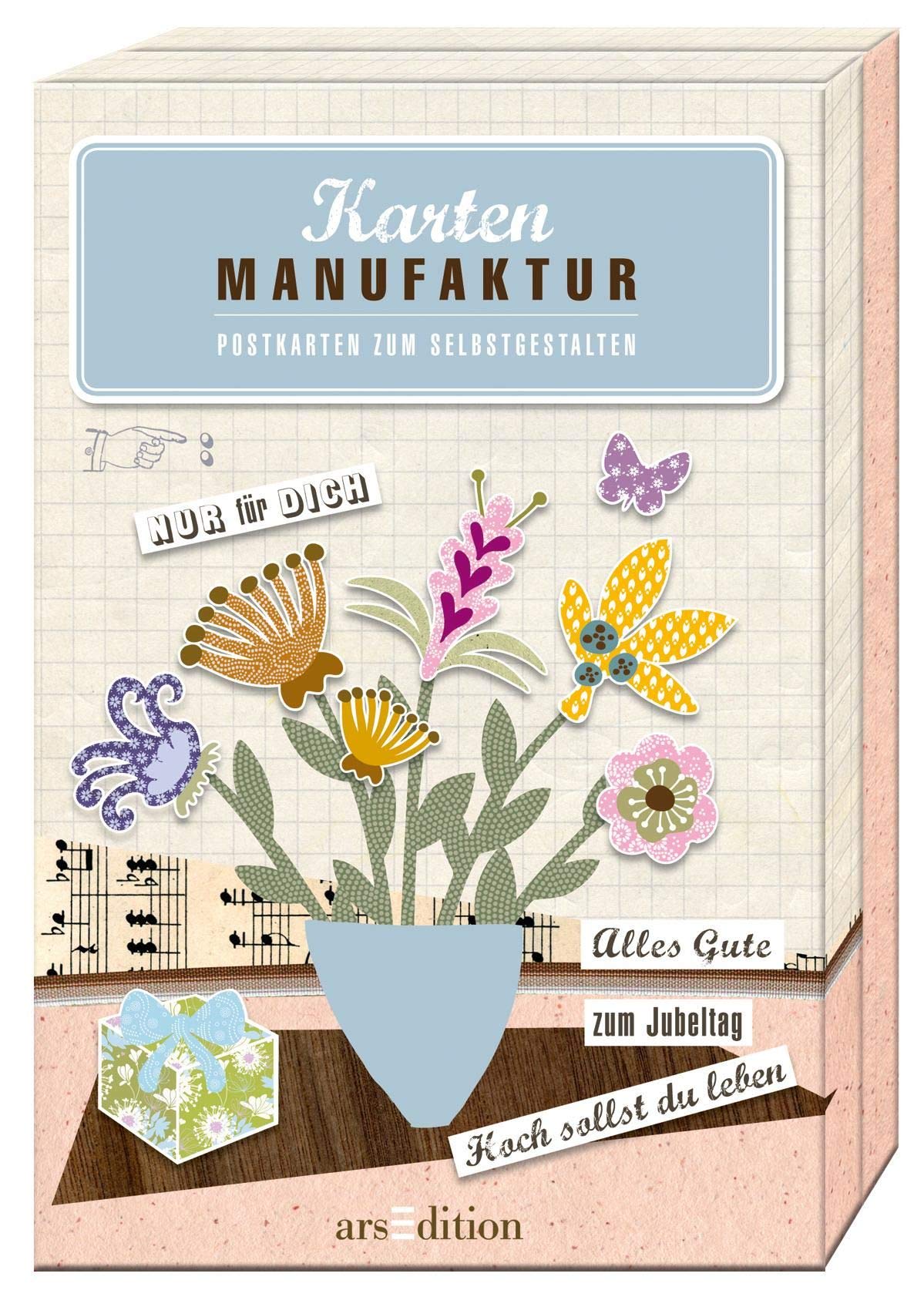 Kartenmanufaktur: Postkarten zum Selbstgestalten: Postkarten zum Selbstgestalten. 12 Trägerkarten mit Umschlag u. 4 Stickerbögen Posters