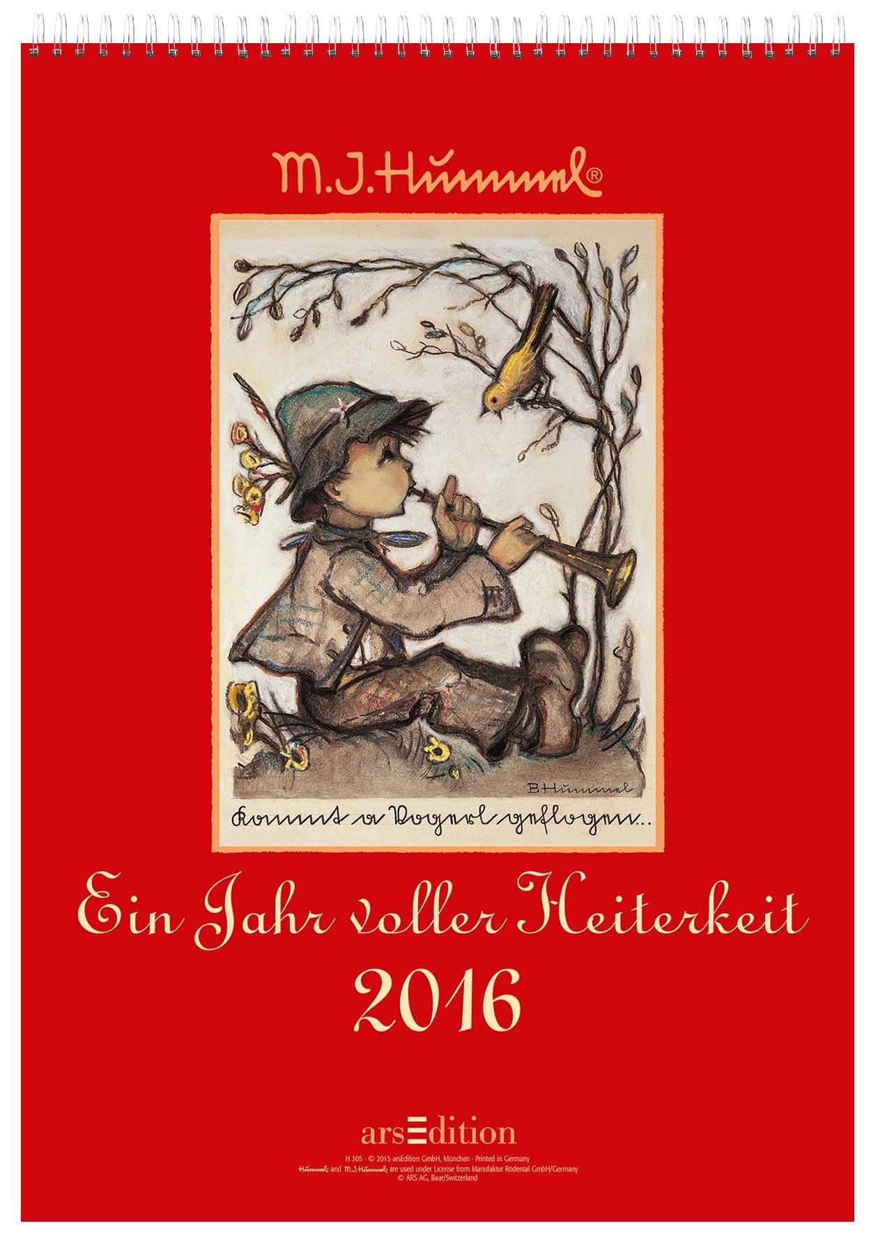 Ein Jahr voller Heiterkeit 2016: Hummel Wandkalender Lifestyle