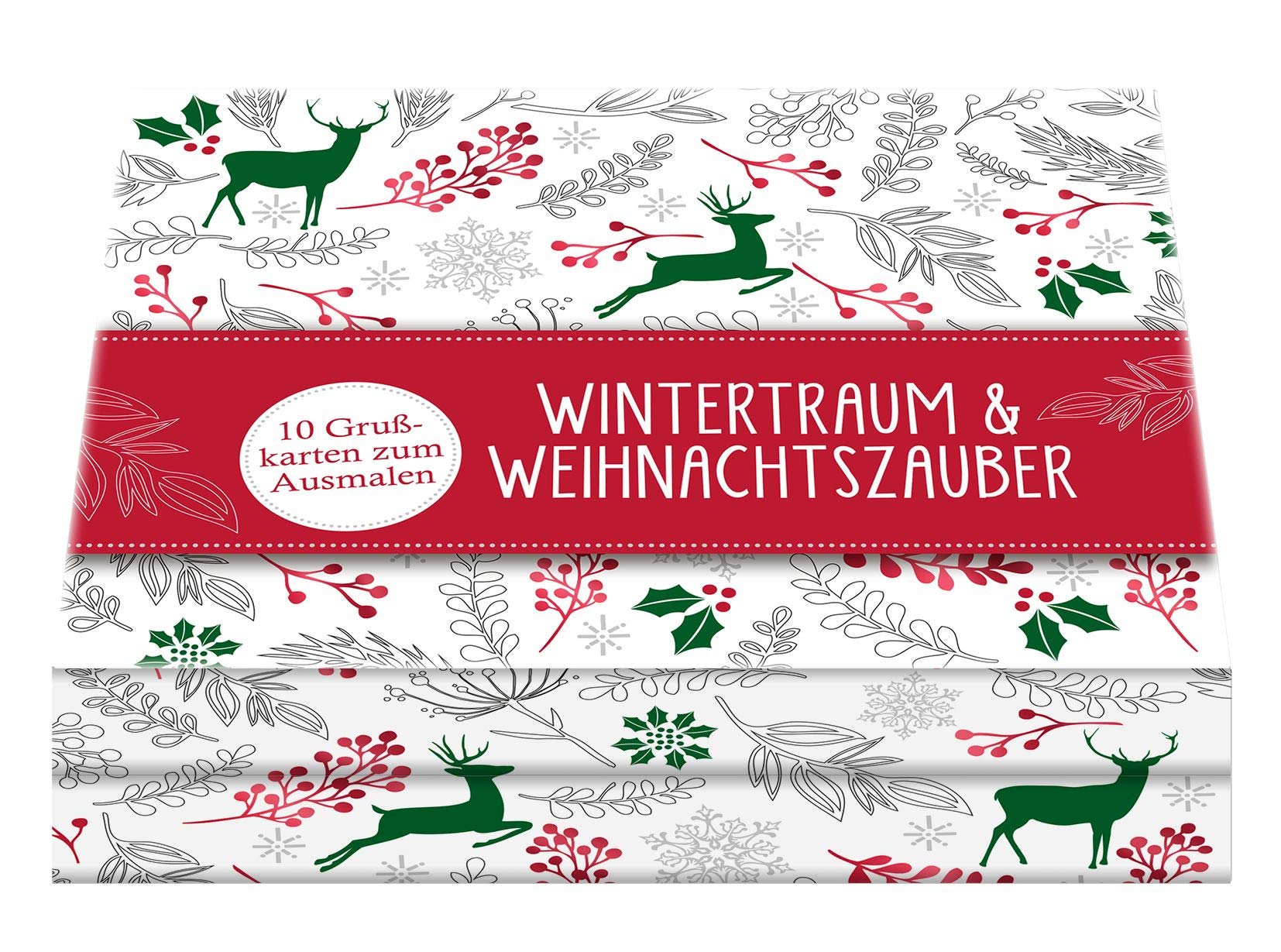 Wintertraum & Weihnachtszauber: 10 Grußkarten zum Ausmalen (Malprodukte für Erwachsene) Lifestyle