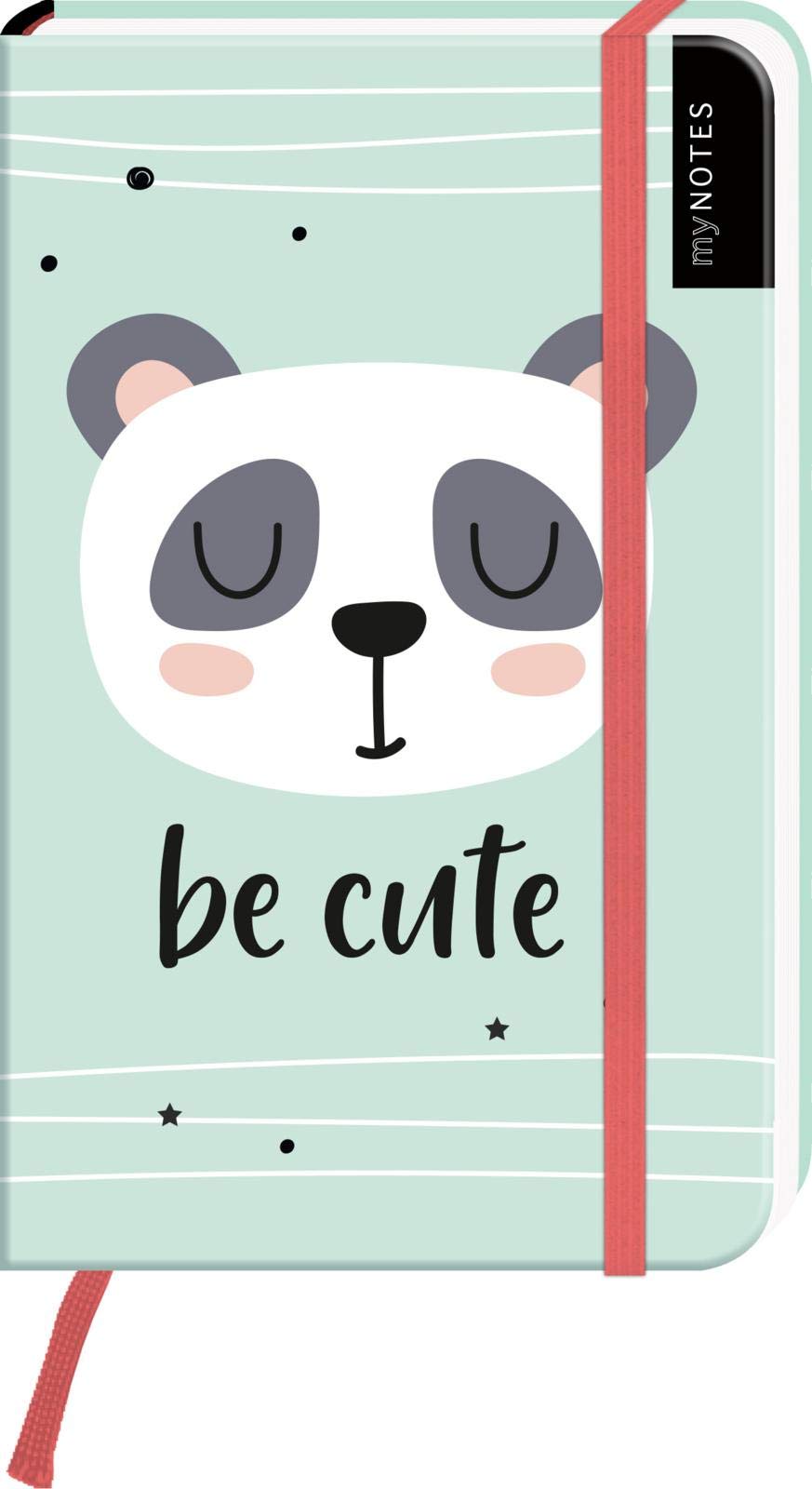 myNOTES Notizbuch A6: Be cute: Notebook small, blanko | In Pastell-Optik mit Panda: Ideal für Notizen unterwegs General education