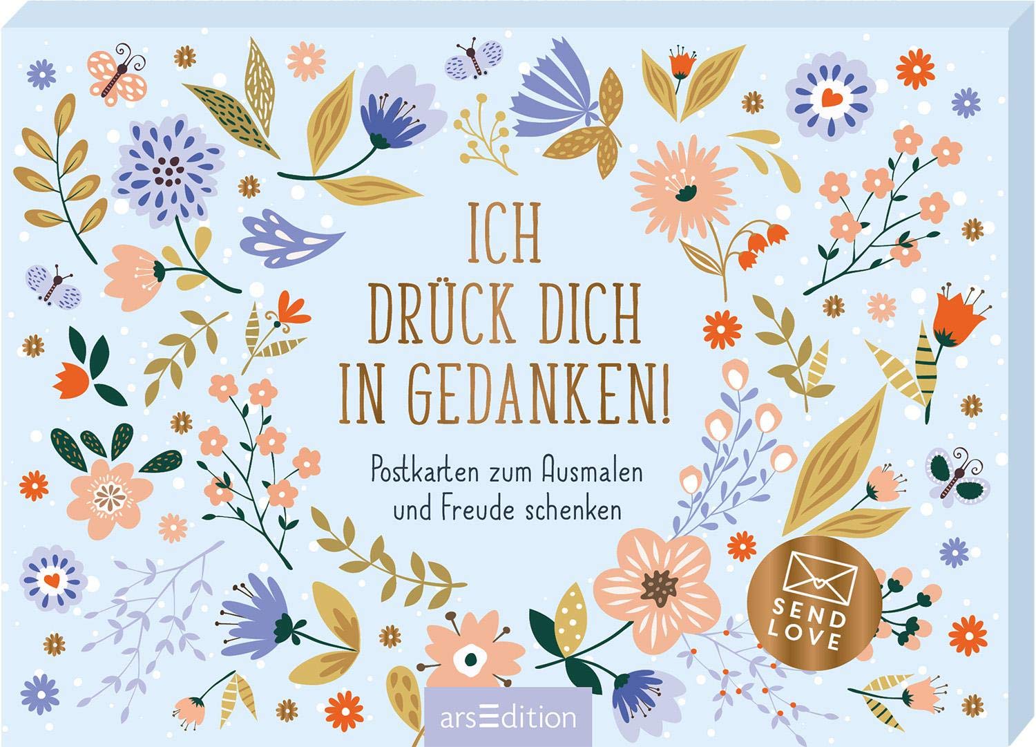 Ich drück dich in Gedanken!: Postkarten zum Ausmalen und Freude schenken Lifestyle