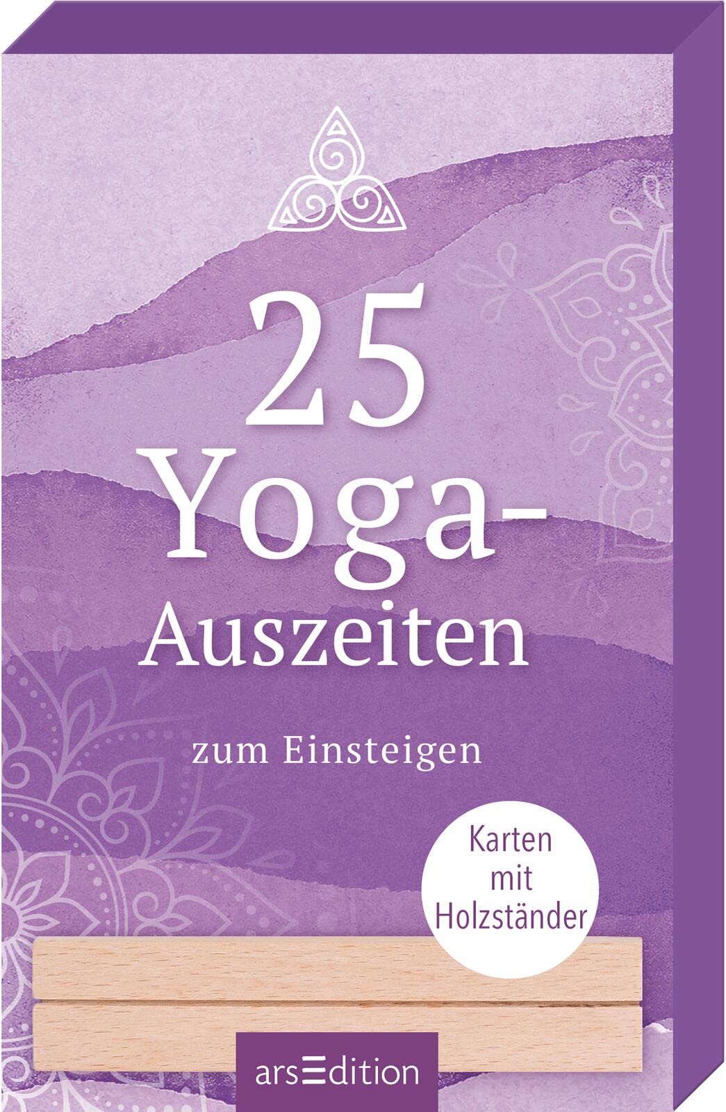 25 Yoga-Auszeiten zum Einsteigen: Karten mit Holzständer | Übungskarten zum Aufstellen und Yoga-Lernen, tolles Geschenk für Yoga-Fans Lifestyle