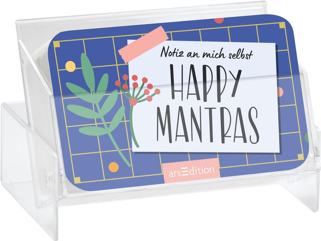 Notiz an mich selbst. Happy Mantras: Kartenbox zum Aufstellen mit 70 Glücksmantras und positiven Affirmationen Lifestyle