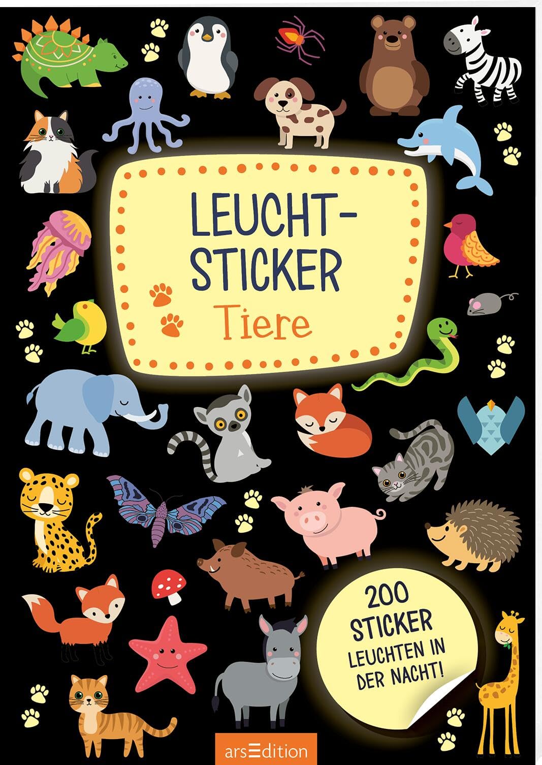 Leucht-Sticker - Tiere: 200 Sticker leuchten in der Nacht! book