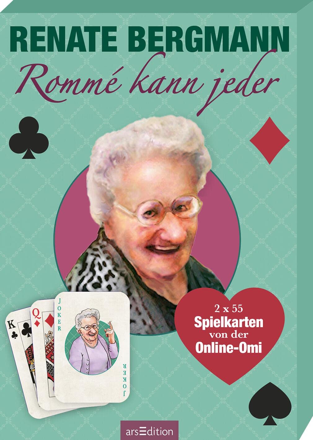 Rommé kann jeder: 2 x 55 Spielkarten von der Online-Omi | Romme-Kartenspiel von der Twitter-Oma, Spieleklassiker für zu Hause und unterwegs Lifestyle