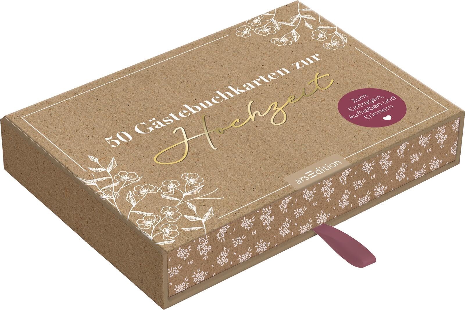 50 Gästebuchkarten zur Hochzeit: Zum Eintragen, Aufheben und Erinnern | Alternative zum Gästebuch, Hochzeitsspiel, Geschenk zur Hochzeit (Optik floral) Living & Furnishing