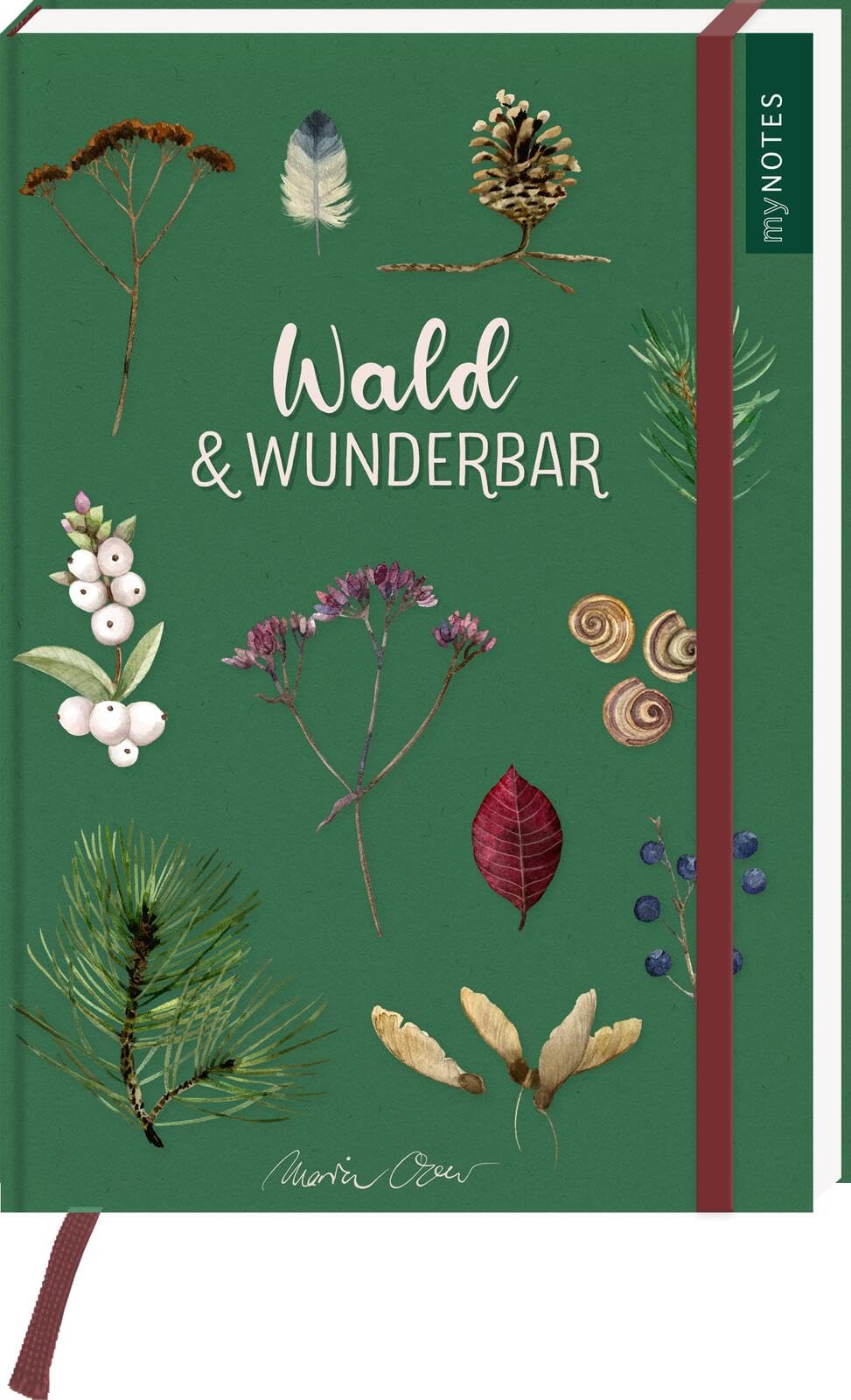 myNOTES Papeterie: Notizbuch A5 Naturschätze: Wald & wunderbar | Blankbook Medium, gepunktet, in winterlicher Naturoptik für Notizen, Pläne, Ideen Business, Finance & Career