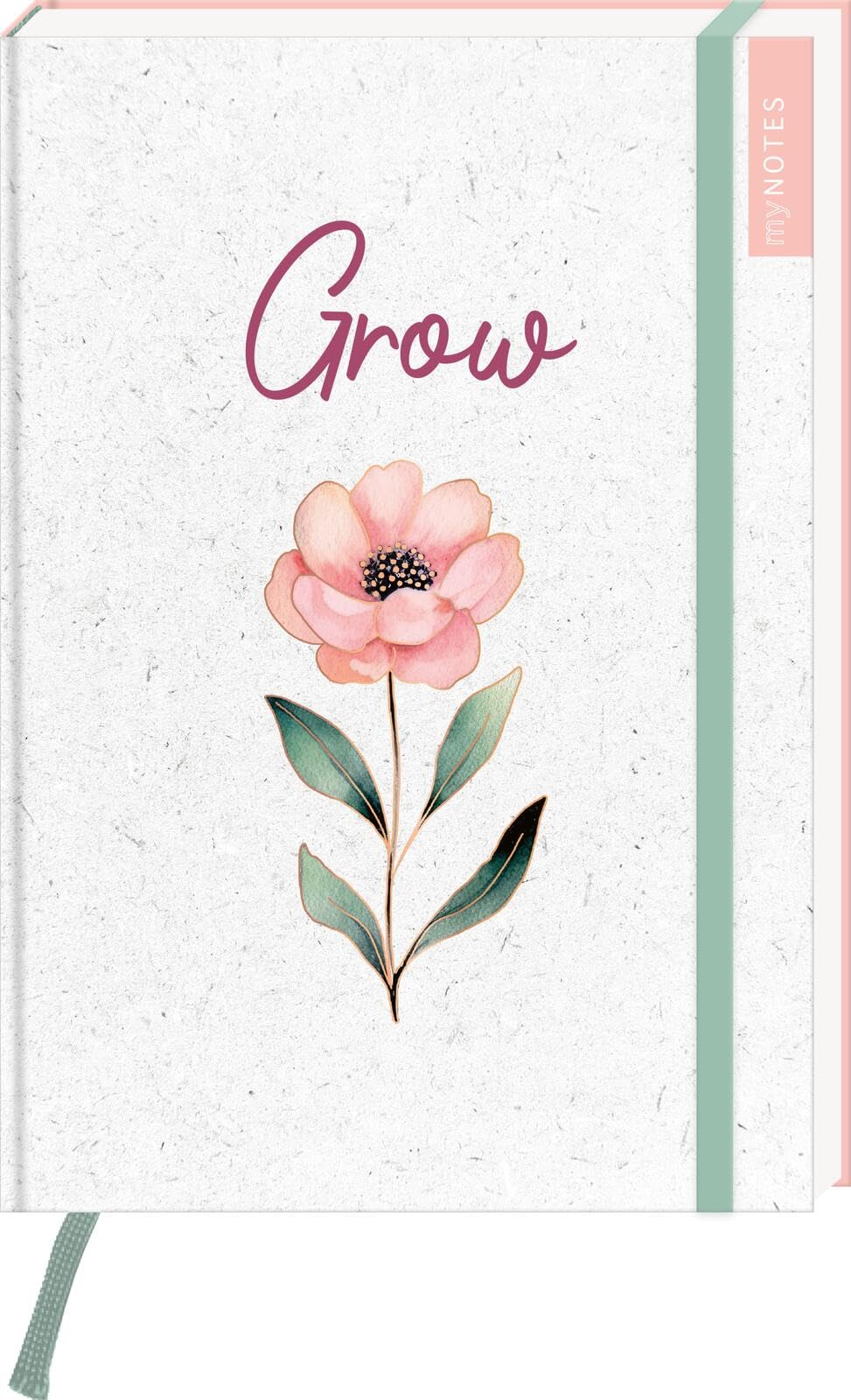 myNOTES Papeterie: Notizbuch A5 Blumenträume: Grow | Blankbook Medium, gepunktet, in floraler Optik für Notizen, Pläne, Ideen Business, Finance & Career